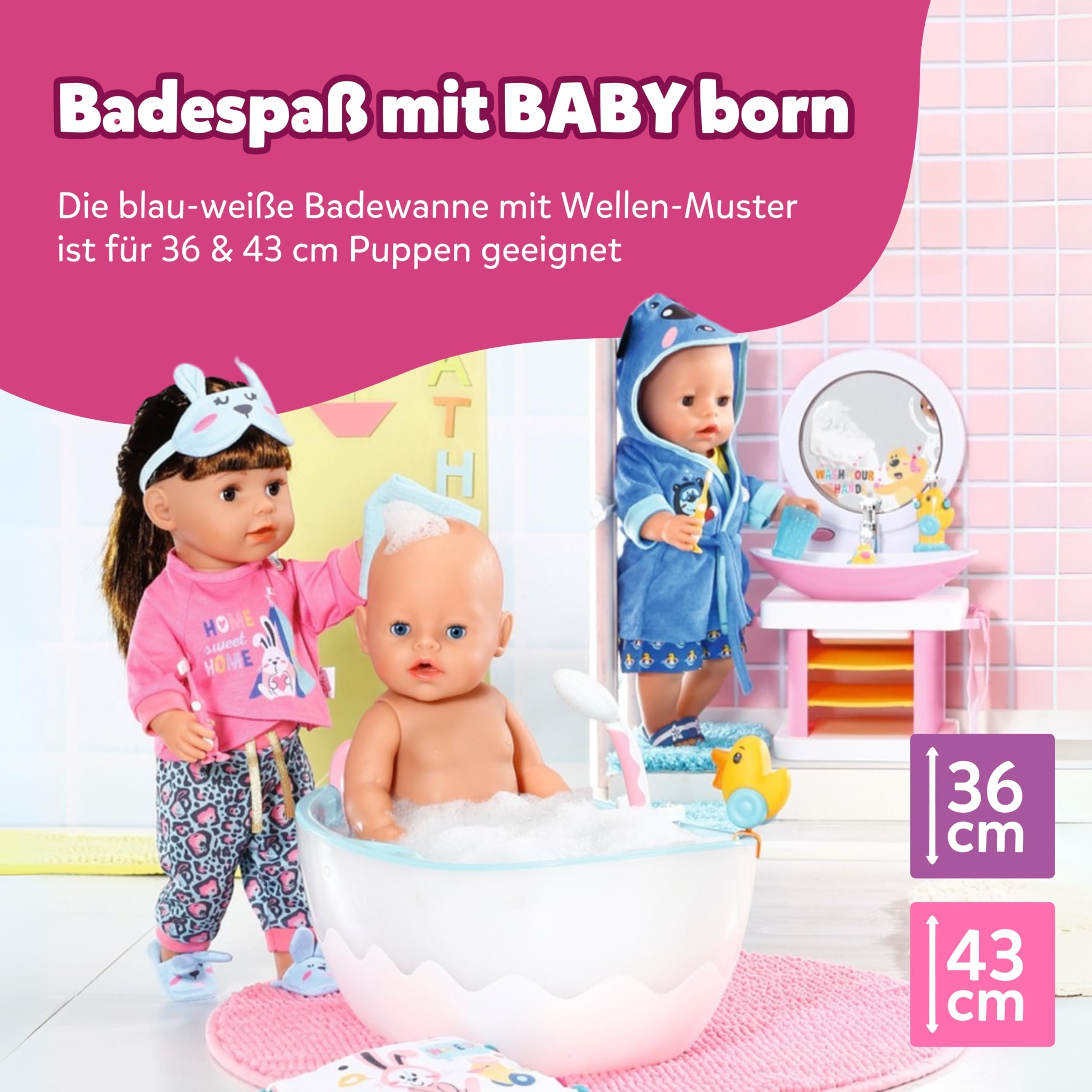 baby-born-badewanne-mit-farbwechsel-dusch-und-soundfunktion-puppenzubeh-r image 7