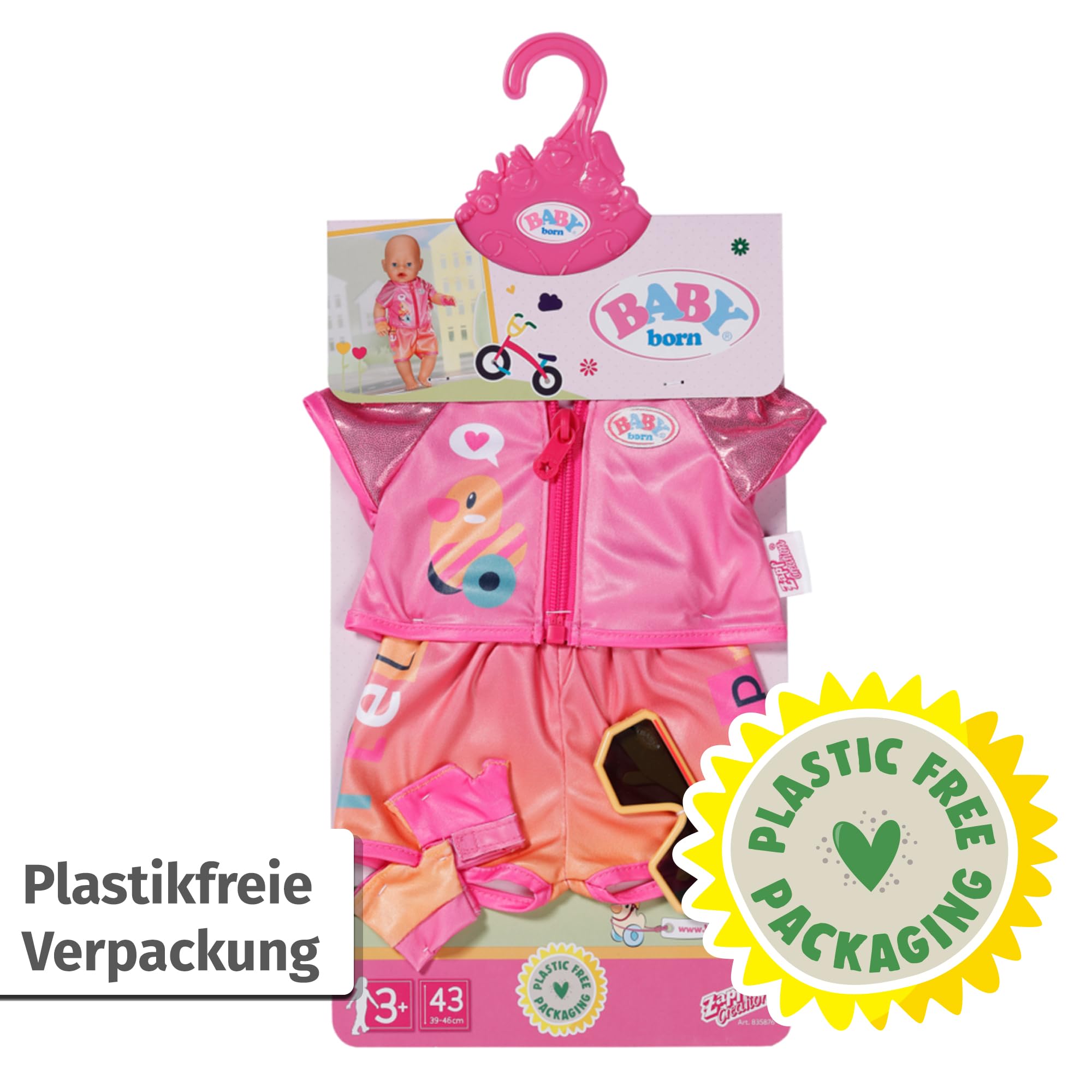 baby-born-fahrrad-kleidung-mit-brille-und-handschuhen-f-r-43-cm-puppen image 8