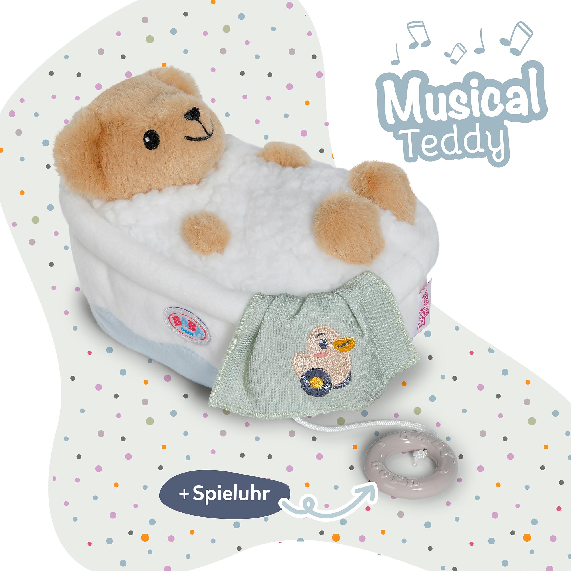 baby-born-for-babies-spieluhr-teddy-18-cm-mit-musikmodul-waschbar image 2