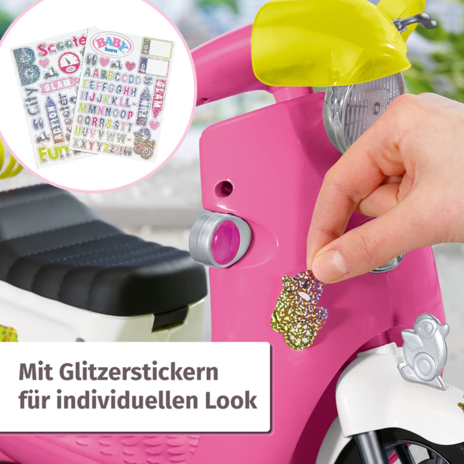 baby-born-city-rc-glam-scooter-ferngesteuert-mit-licht-f-r-puppen-rosa image 6