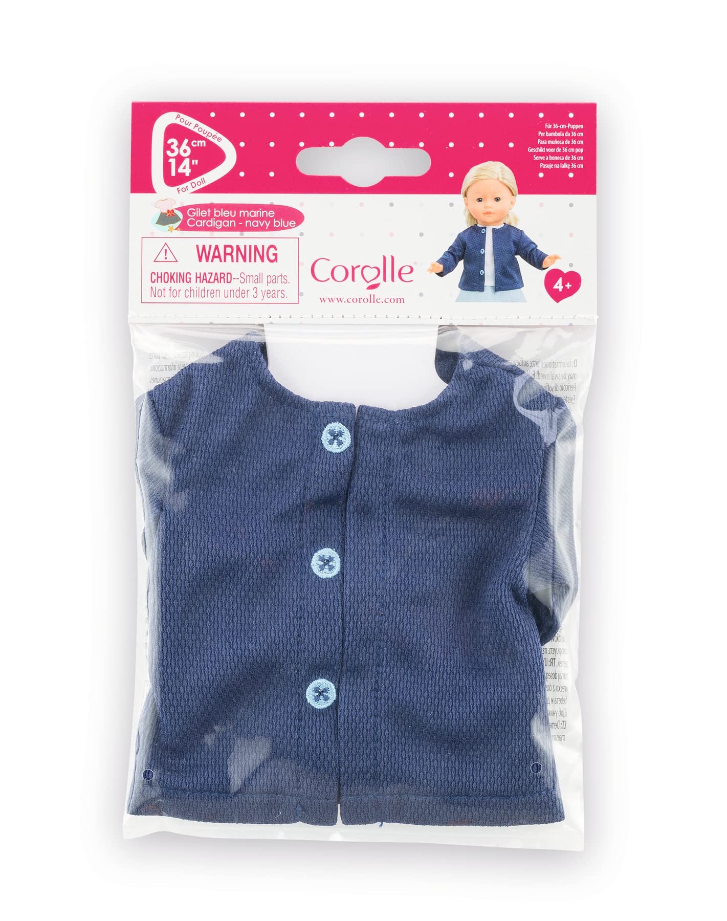 corolle-ma-corolle-blaue-strickjacke-puppenkleidung-f-r-36-cm-puppen image 5