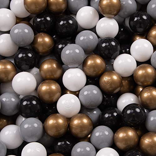 kiddymoon-b-lle-100x-7-cm-f-r-b-llebad-wei-grau-schwarz-golden image 8