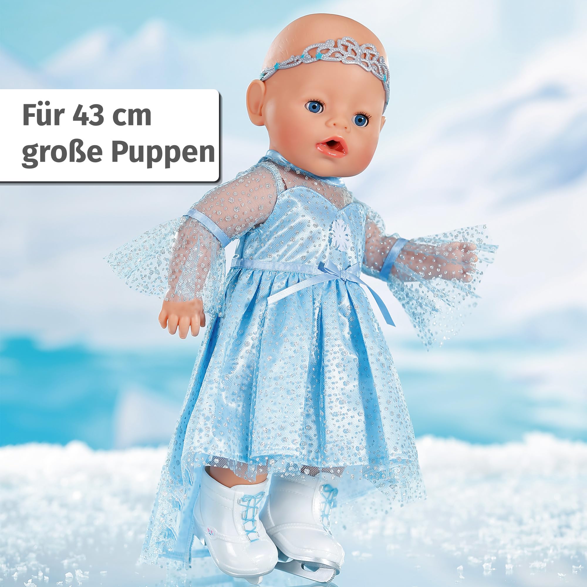 baby-born-eisprinzessin-43cm-kleid-mit-schlittschuhen-und-tiara image 7