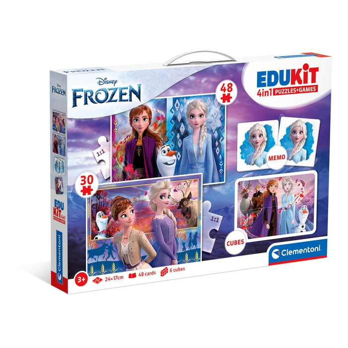 clementoni-edukit-4-in-1-frozen-puzzle-memo-und-w-rfelpuzzle image 1