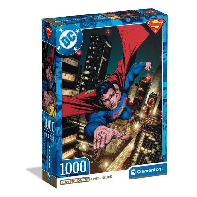 clementoni-superman-puzzle-1000-teile-70-x-50-cm image 1