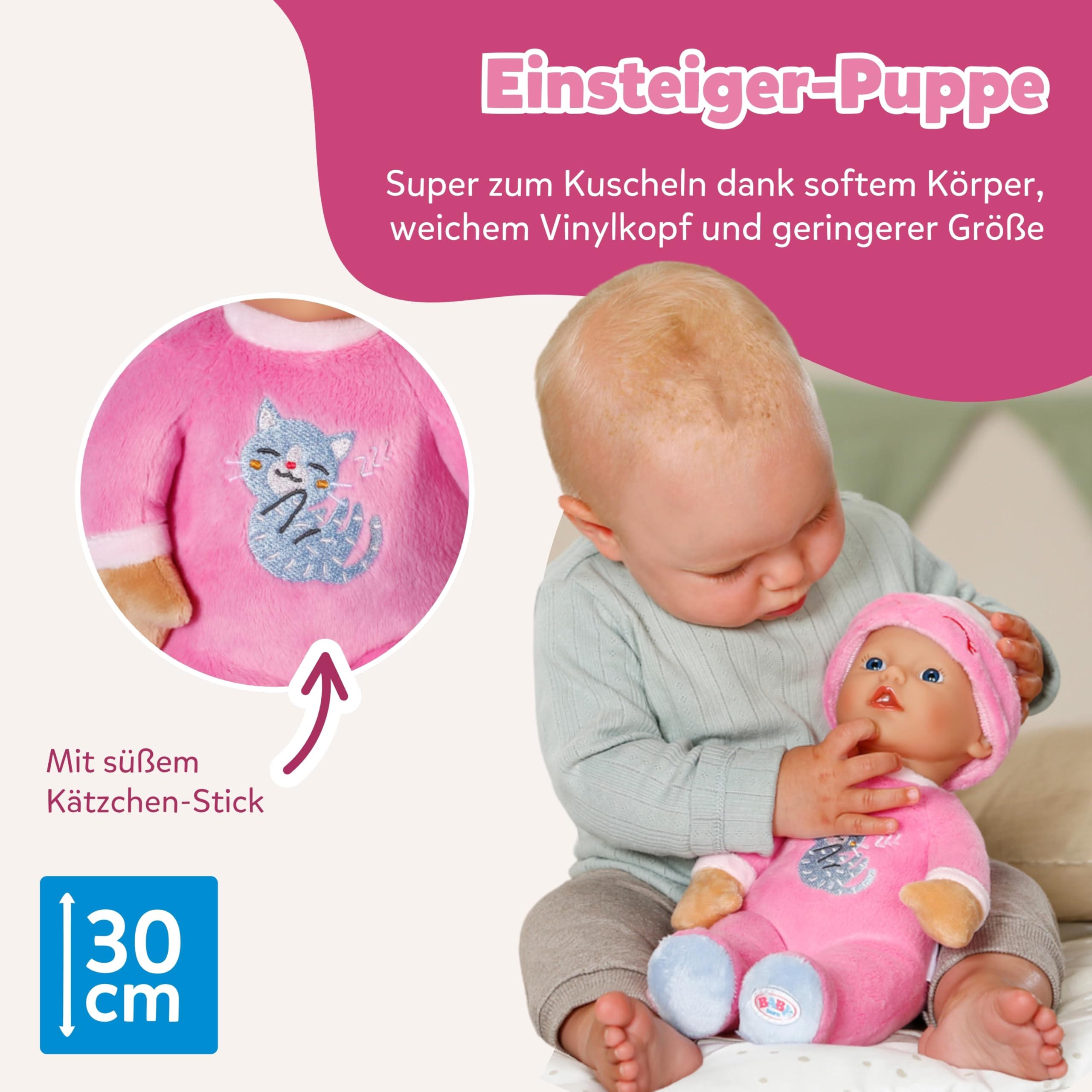 baby-born-for-babies-sleepy-pink-30-cm-stoffpuppe-mit-rassel image 3