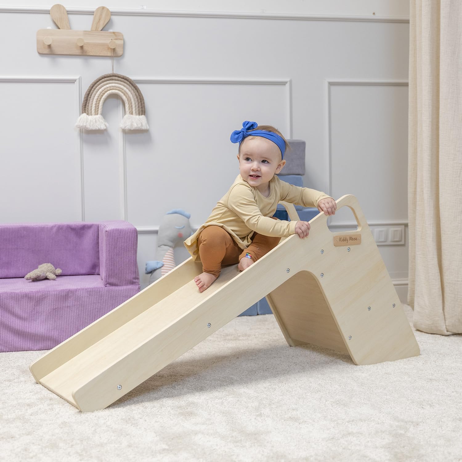 kiddymoon-kinder-rutsche-holz-montessori-natur-52-cm image 3