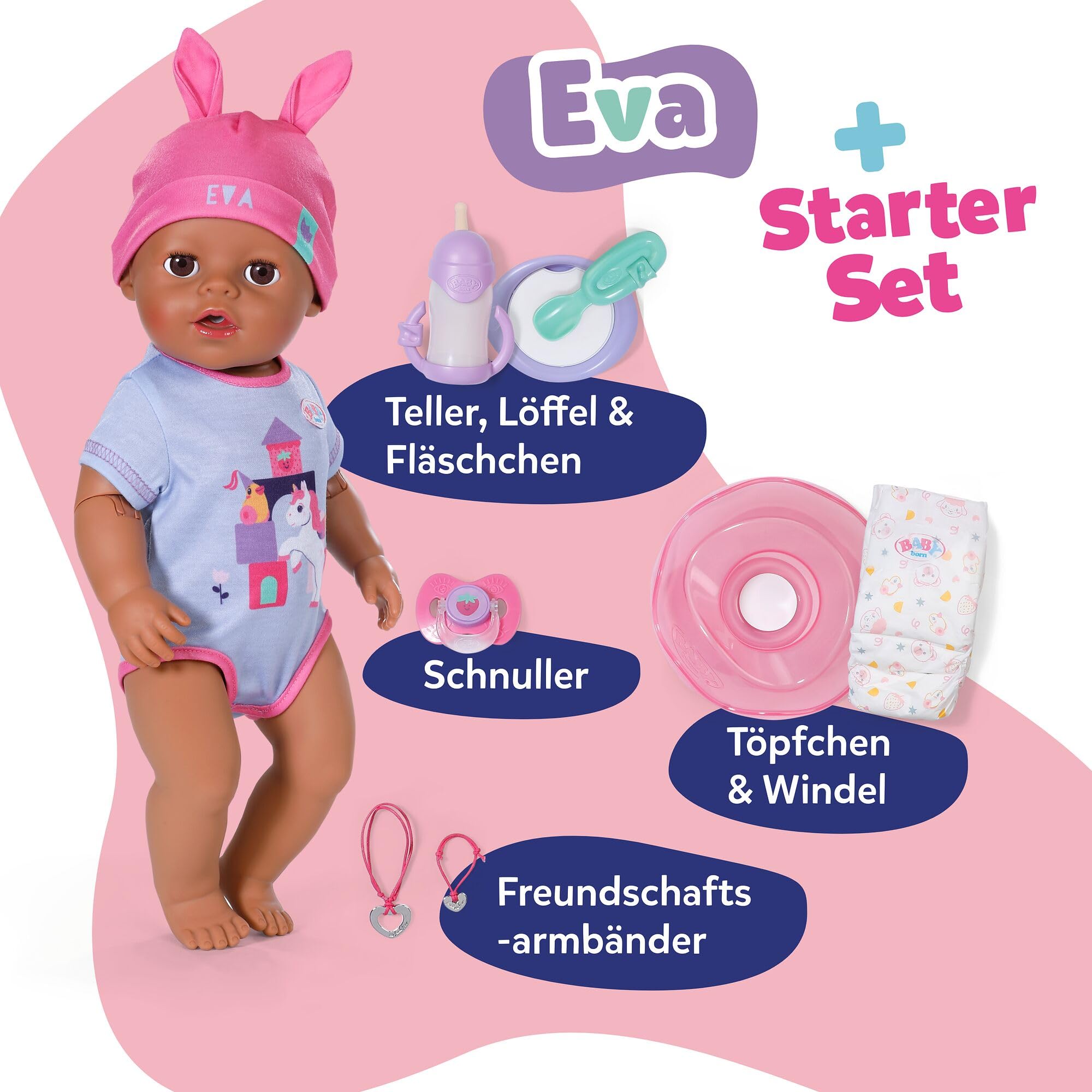 baby-born-eva-43-cm-babypuppe-mit-click-play-10-funktionen image 2