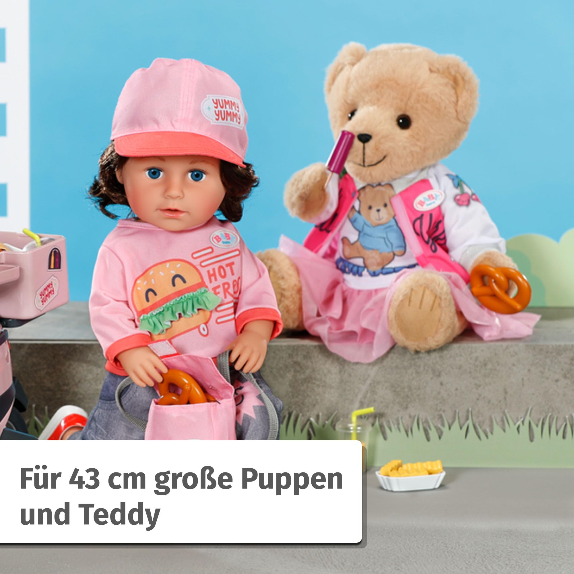 baby-born-snack-shop-outfit-835944-f-r-43-cm-puppen-mit-cap-und-rucksack image 6