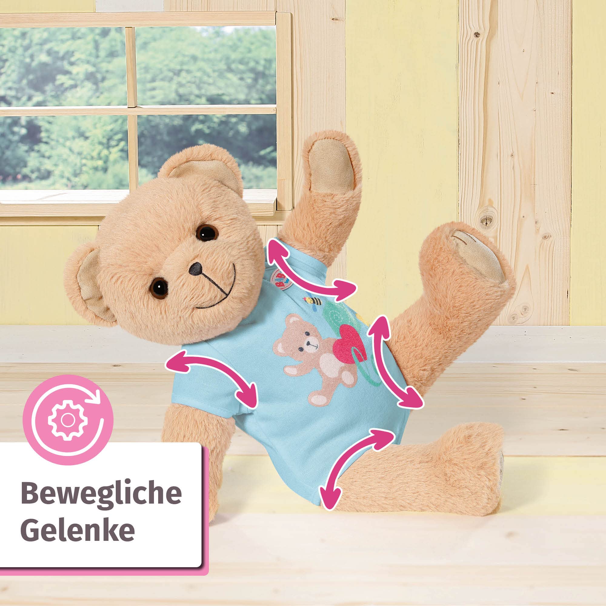baby-born-b-r-blau-mit-blauem-strampler-teddy-kuscheltier-zapf-creation-835616 image 2