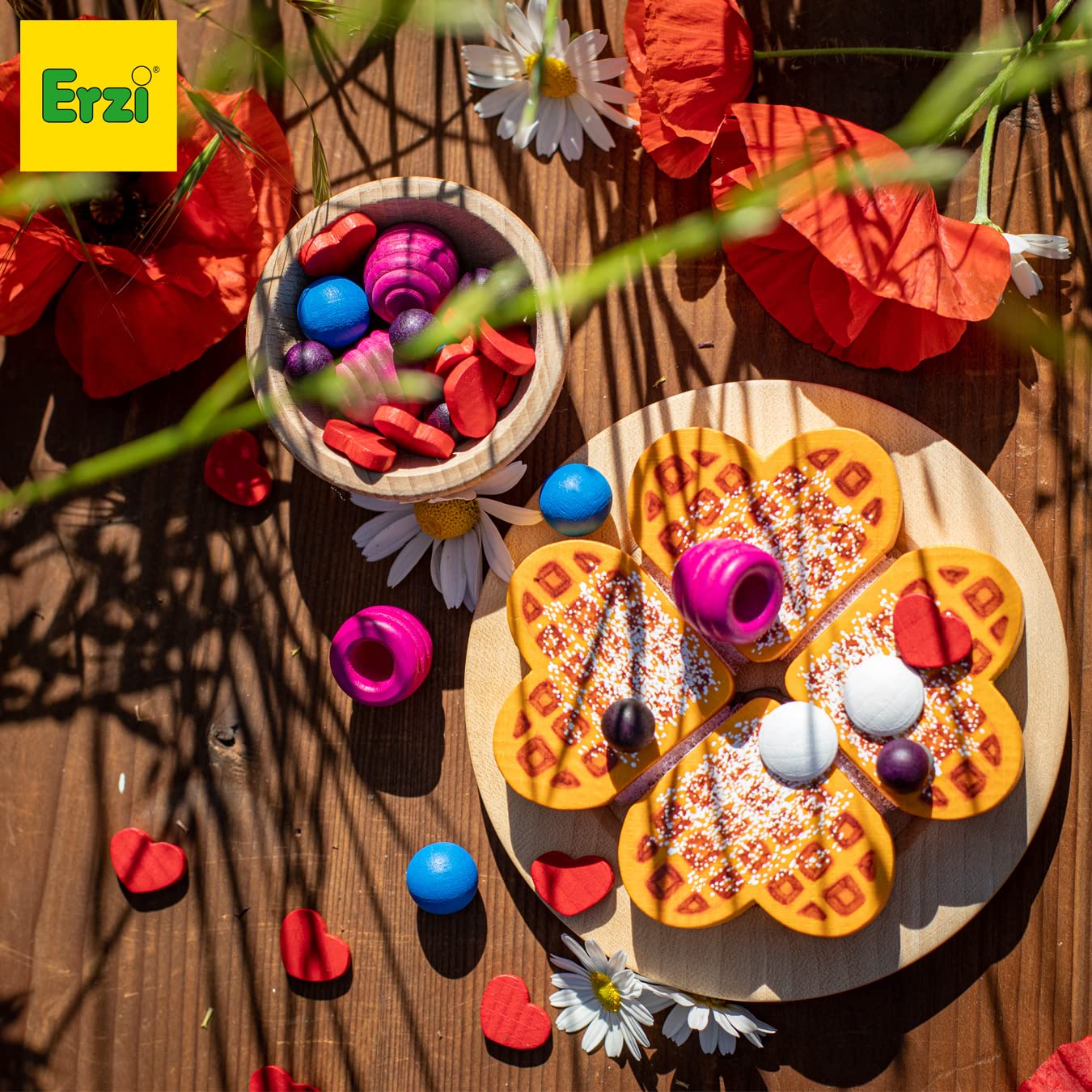 erzi-13265-herzwaffel-zum-teilen-aus-holz-kaufladenspielzeug-4-teile image 3