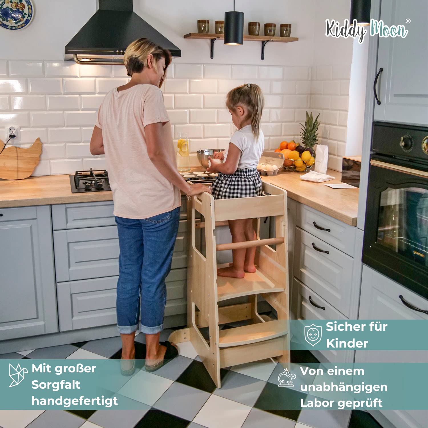 kiddymoon-lernturm-montessori-k-chenhelfer-3-fach-h-henverstellbar-schwarz image 5