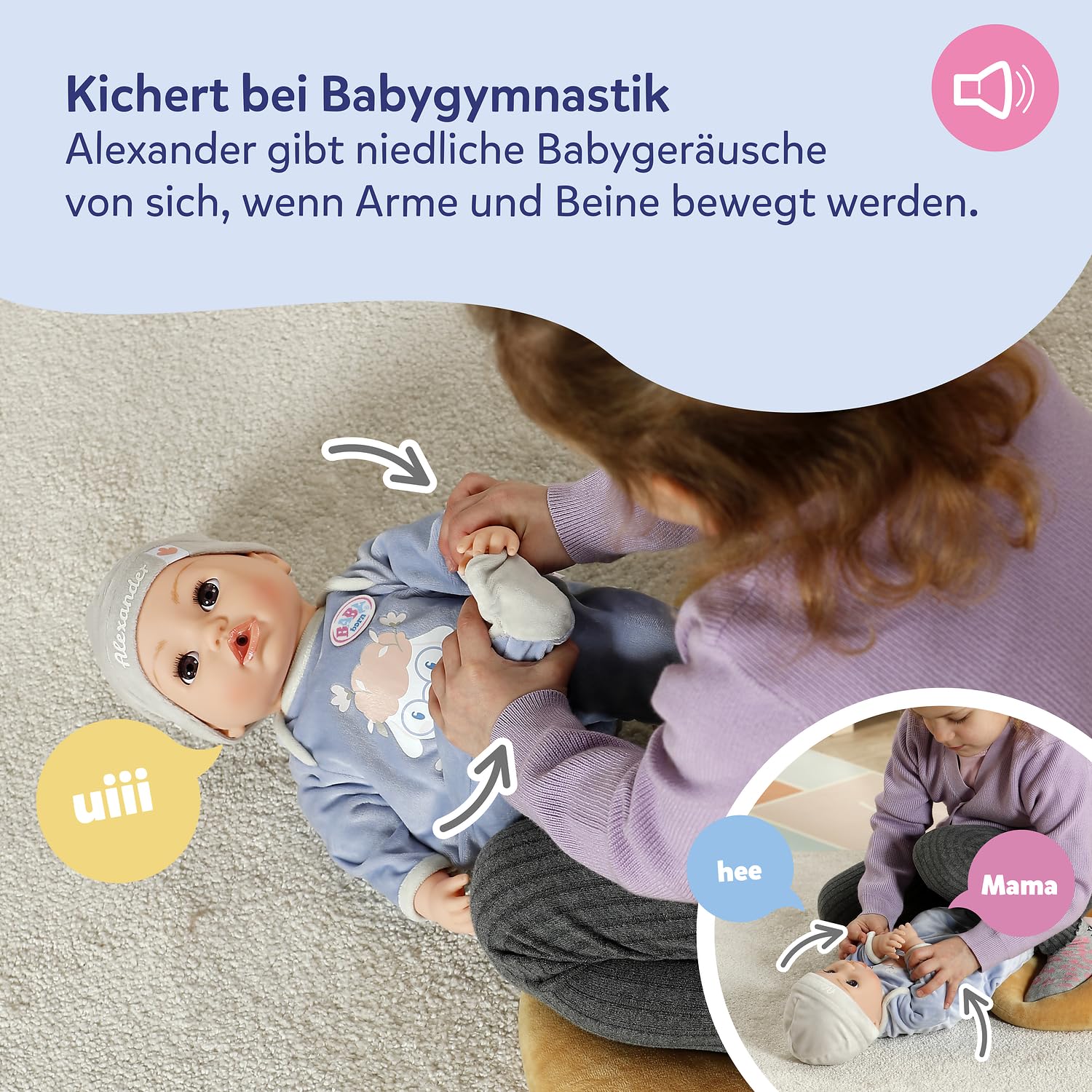 baby-born-alexander-43-cm-funktionspuppe-mit-7-elektronischen-funktionen-und-zub image 6