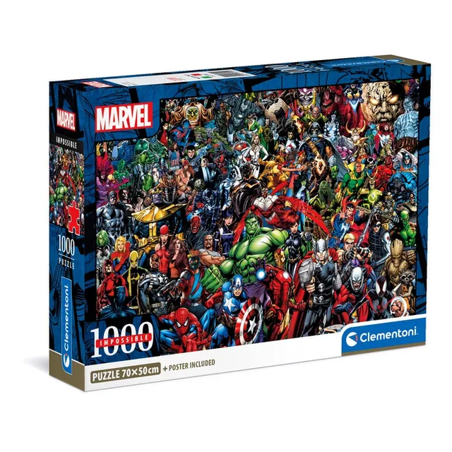 clementoni-puzzle-marvel-impossible-1000-teile-70-x-50-cm image 1