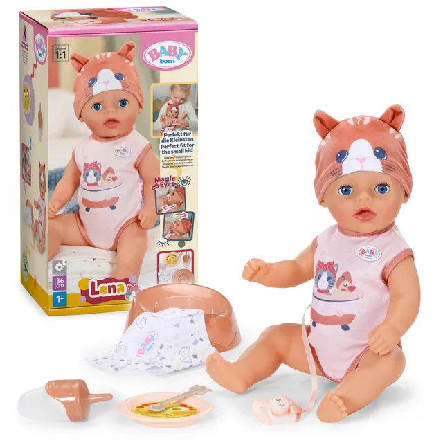 baby-born-lena-36-cm-babypuppe-im-katzen-strampler-7-funktionen image 1
