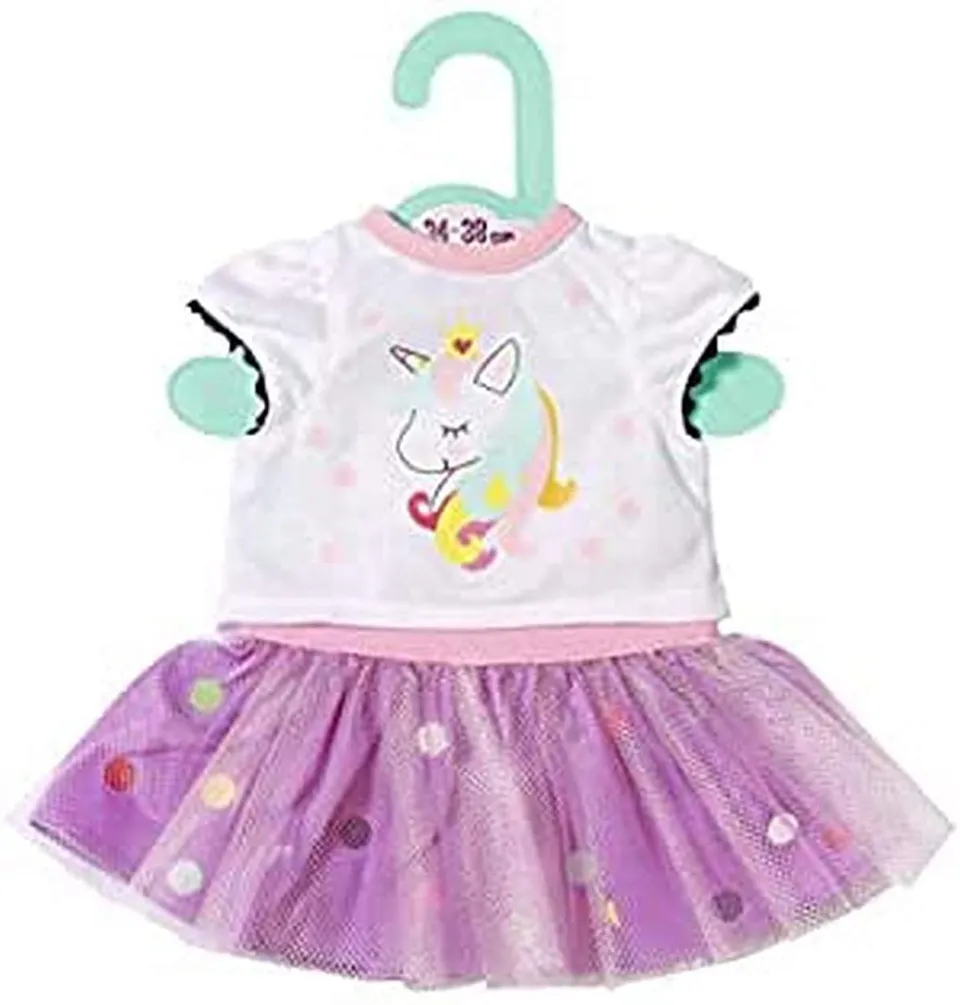 baby-born-dolly-moda-einhorn-shirt-mit-tutu-puppenkleidung-34-38-cm image 1