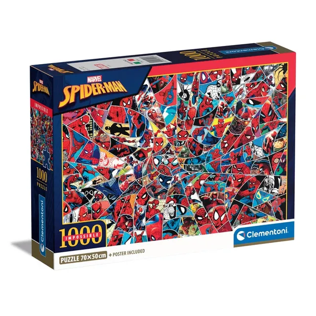 clementoni-spiderman-puzzle-1000-teile-70-x-50-cm-impossible-edition image 1