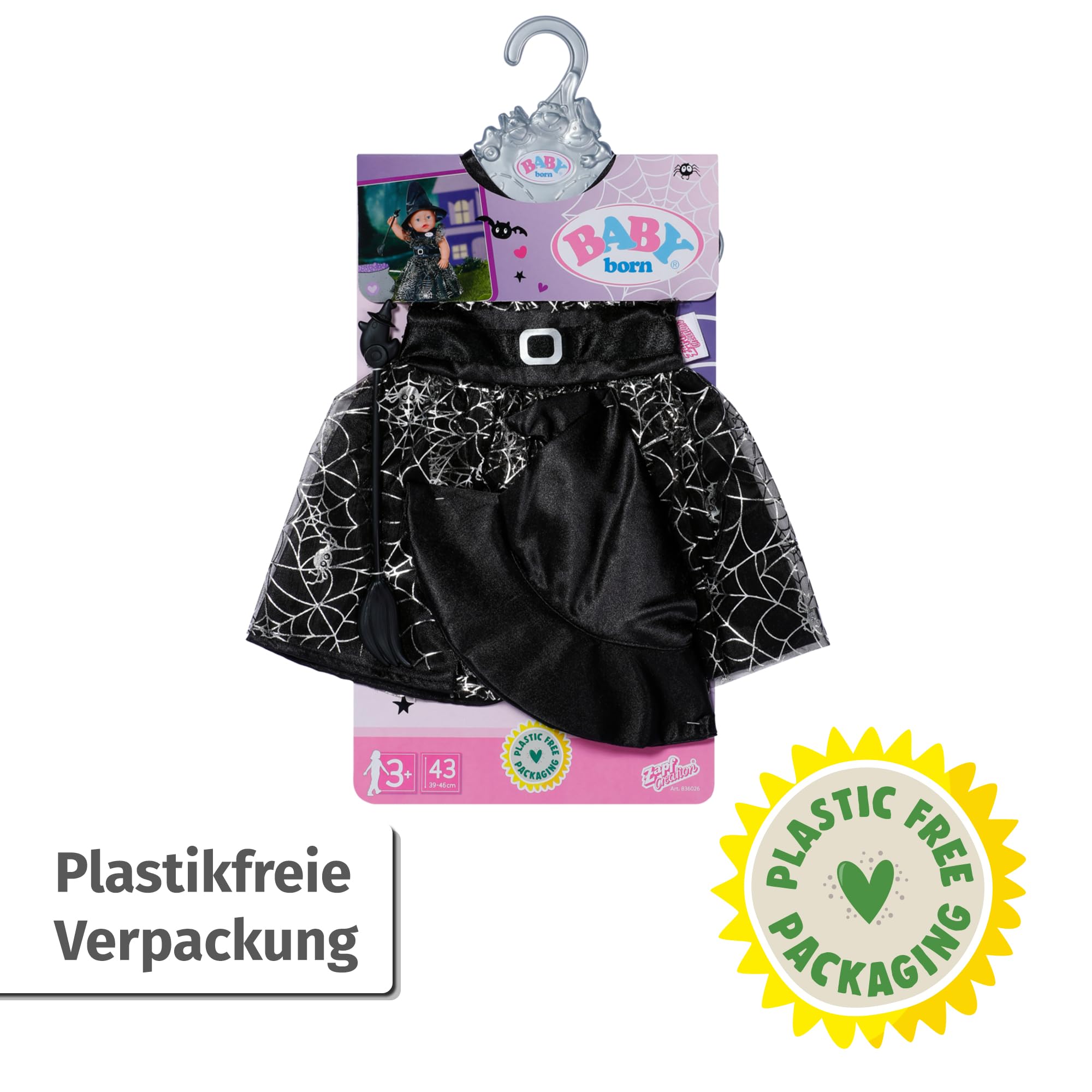 baby-born-hexenkleid-43-cm-mit-besen-und-hexenhut-836026 image 6