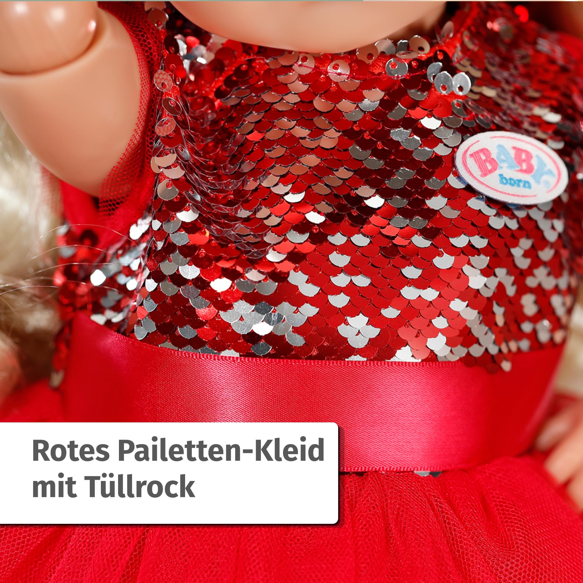 baby-born-weihnachtsoutfit-43cm-weihnachtskleid-mit-pailletten-leggings-und-m-tz image 3