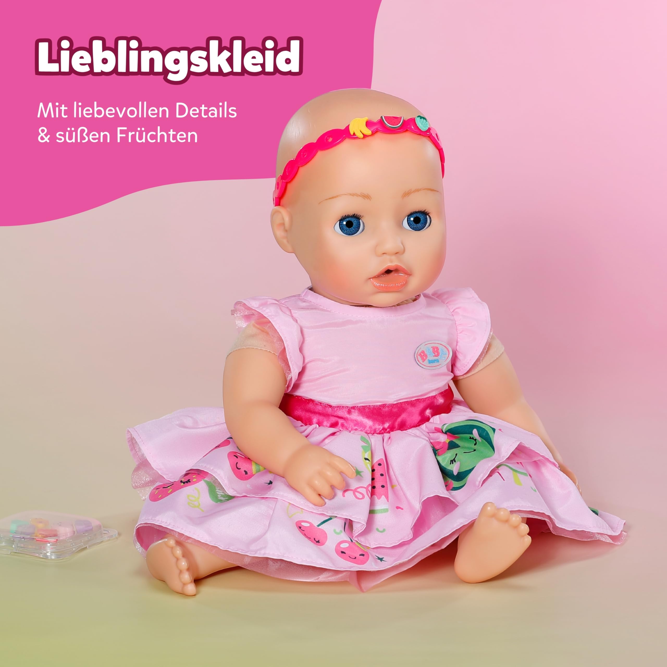 baby-born-kleid-mit-pins-und-haarband-puppenkleidung-f-r-43-cm-puppen image 4