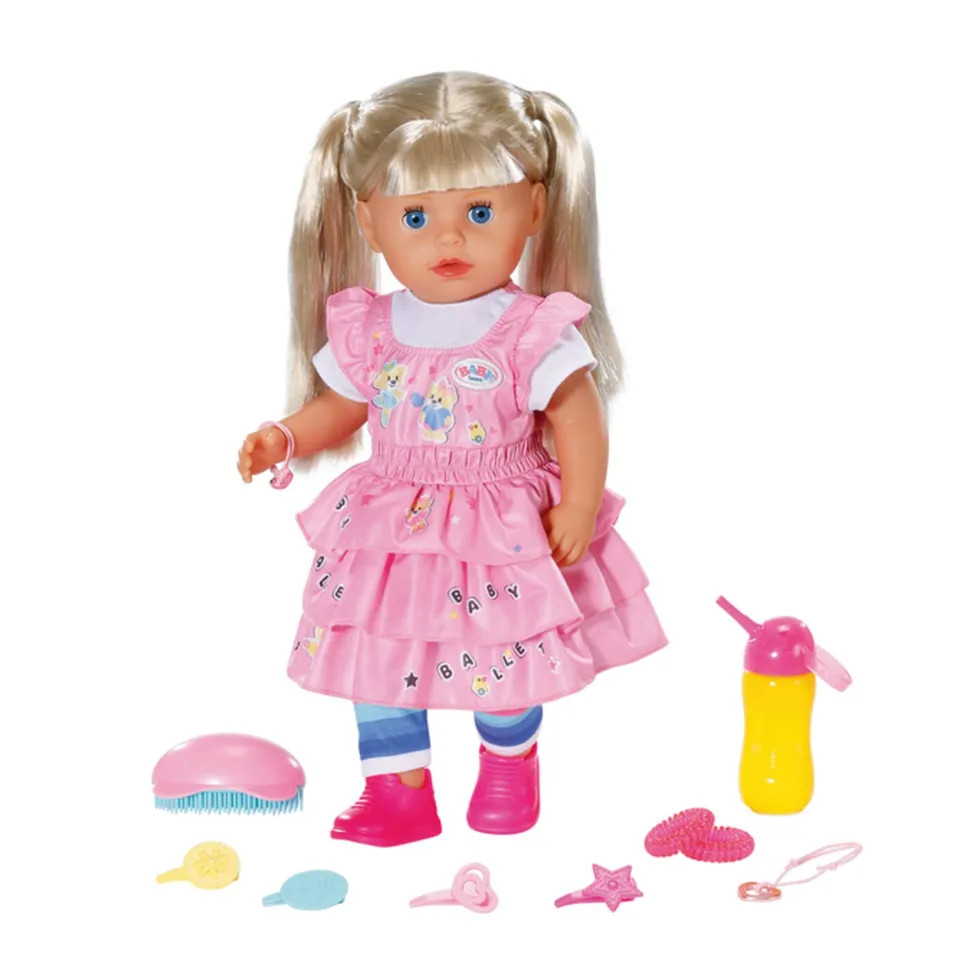 baby-born-kindergarten-little-sister-36-cm-puppe-mit-haaren-und-7-funktionen image 1