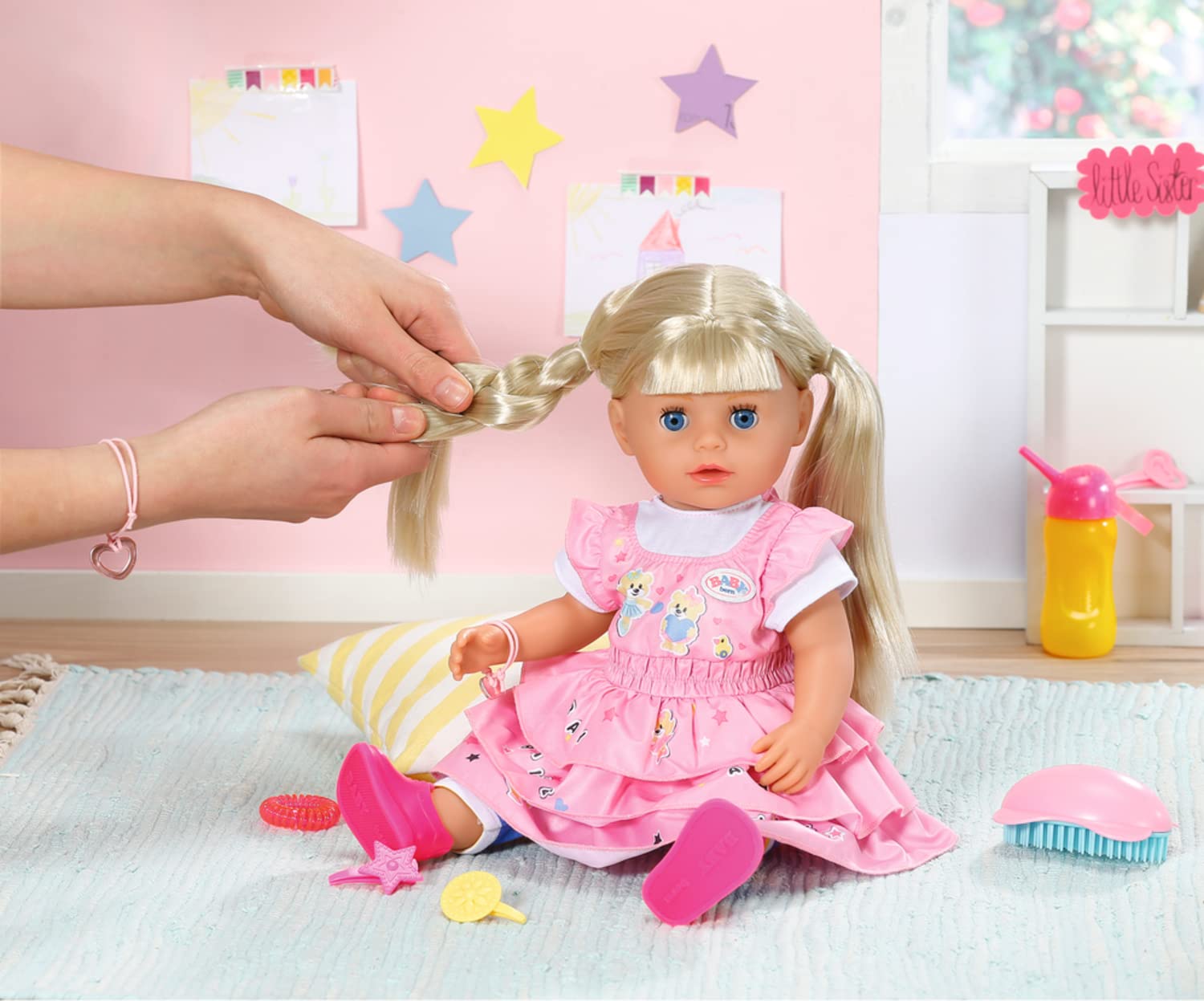 baby-born-kindergarten-little-sister-36-cm-puppe-mit-haaren-und-7-funktionen-ohn image 5
