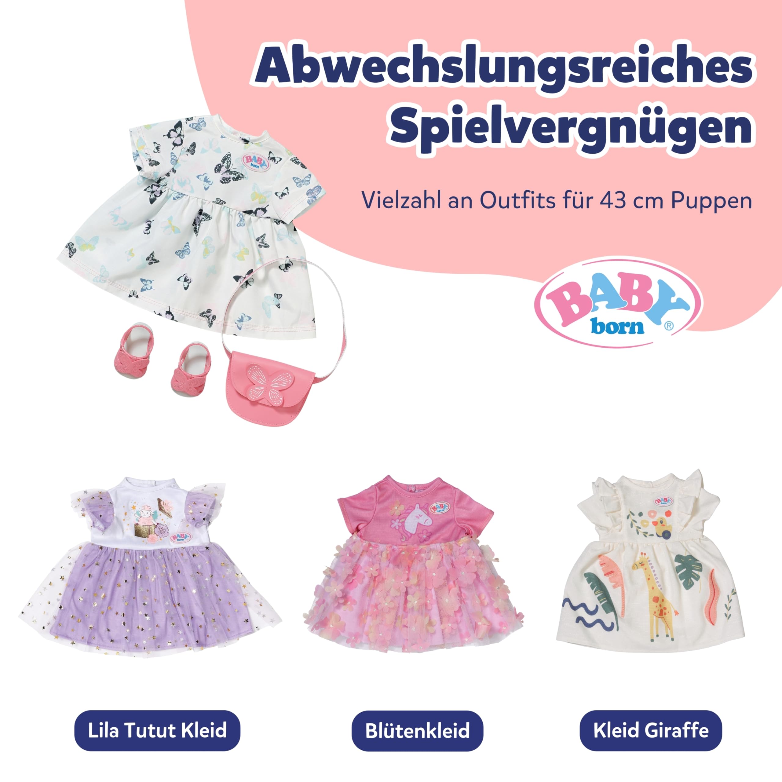 baby-born-schmetterlingskleid-puppenkleid-43-cm-mit-tasche-und-schuhen image 5