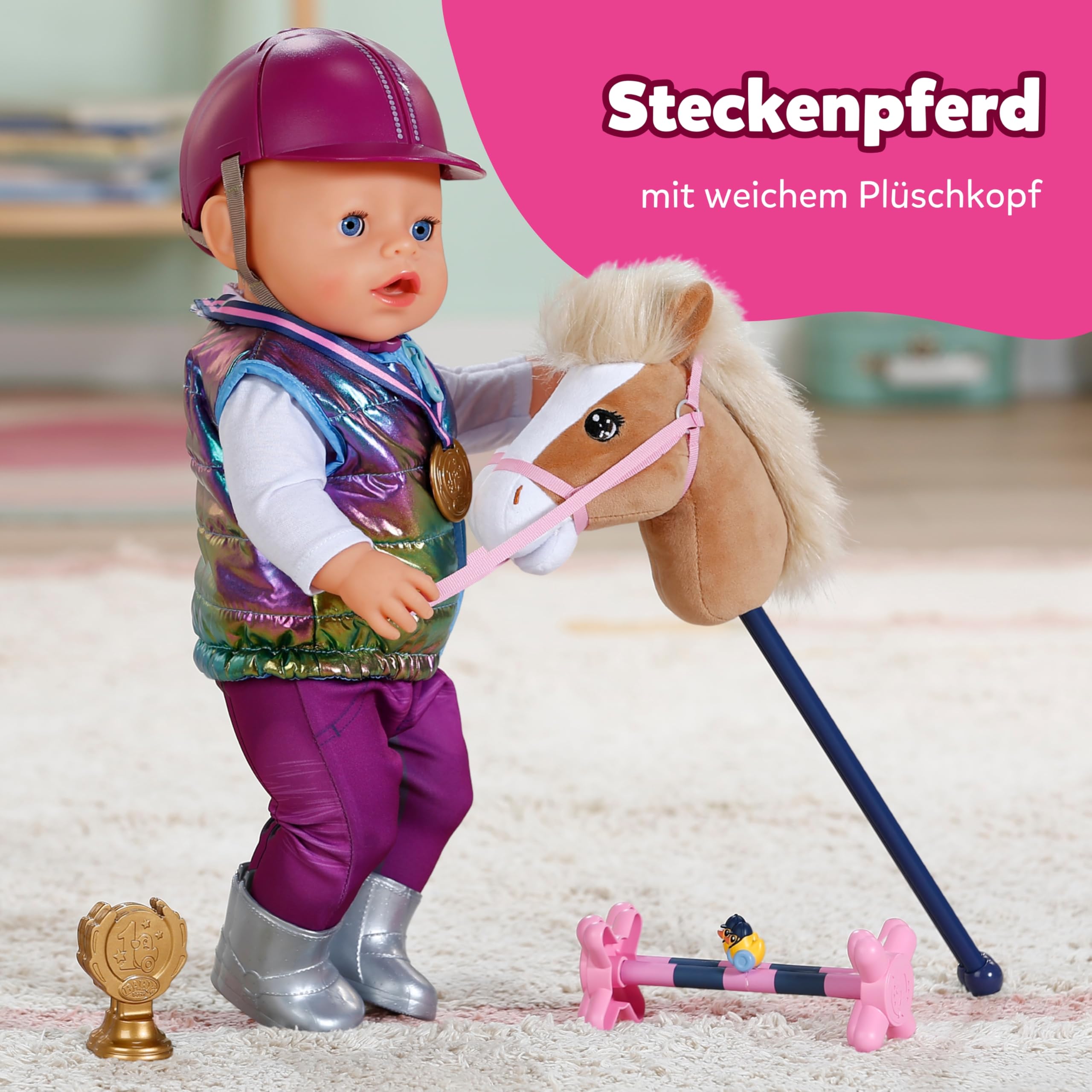 baby-born-hobby-horsing-set-f-r-36-und-43-cm-puppen-mit-steckenpferd image 3