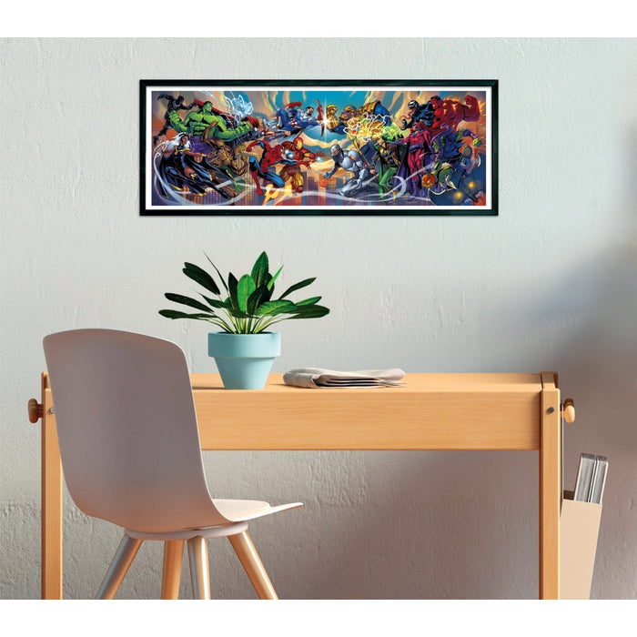 clementoni-puzzle-marvel-heroes-vs-villains-1000-teile-panorama-98-x-33-cm image 3