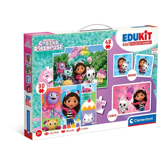 clementoni-edukit-4-in-1-gabby-s-dollhouse-lernspiel-set image 1