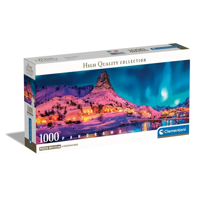 clementoni-colourful-night-over-lofoten-islands-puzzle-1000-teile-panorama image 1