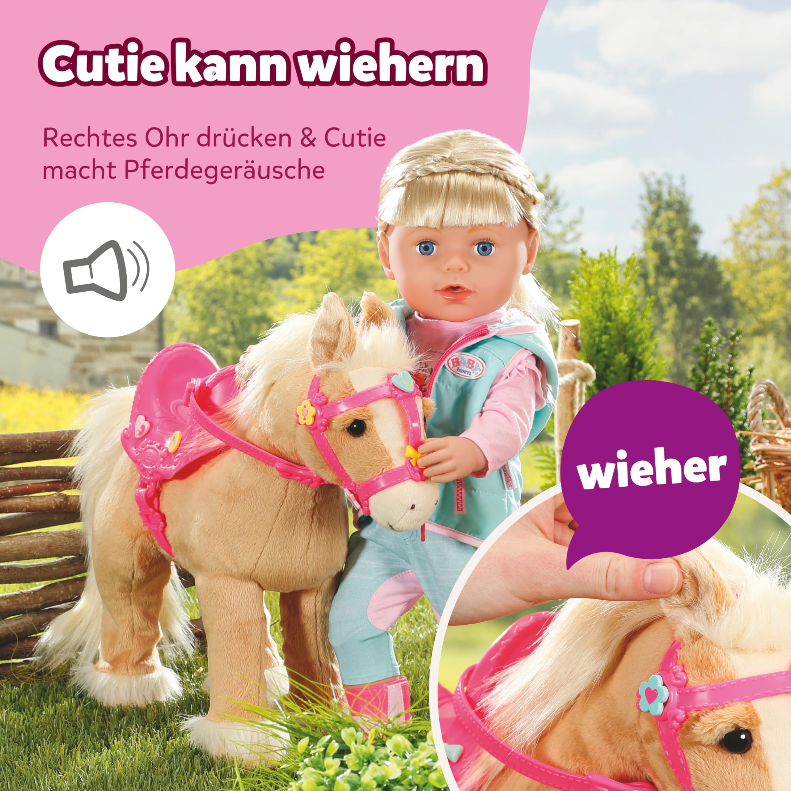 baby-born-mein-pferd-cutie-mit-transportbox-pl-schpferd-mit-funktion-39-cm image 4