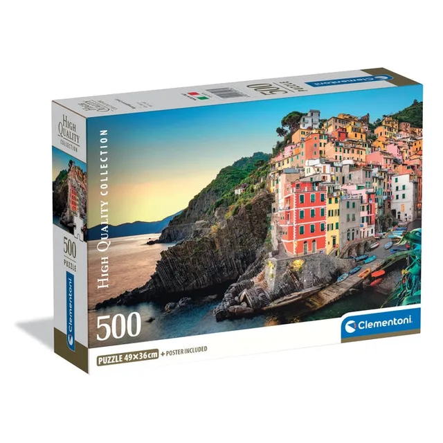 clementoni-riomaggiore-coast-puzzle-500-teile-panorama-puzzle-49-x-36-cm image 1