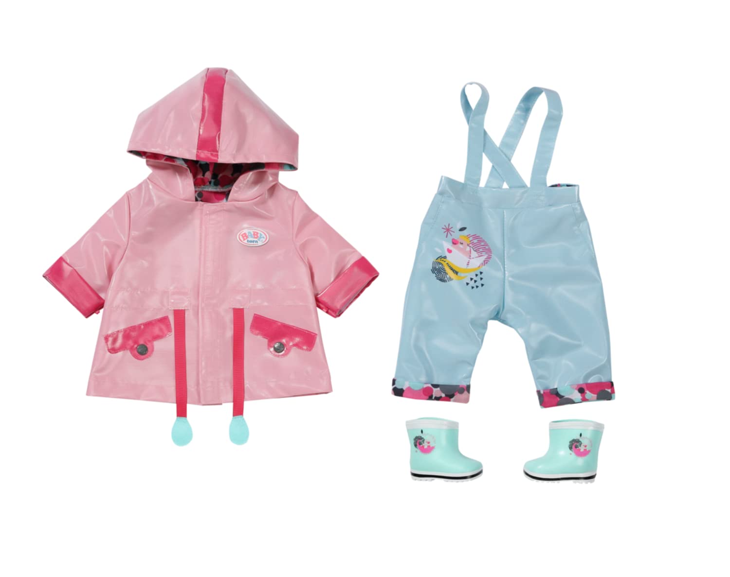 baby-born-deluxe-regen-set-43-cm-regenjacke-matschhose-gummistiefel image 1