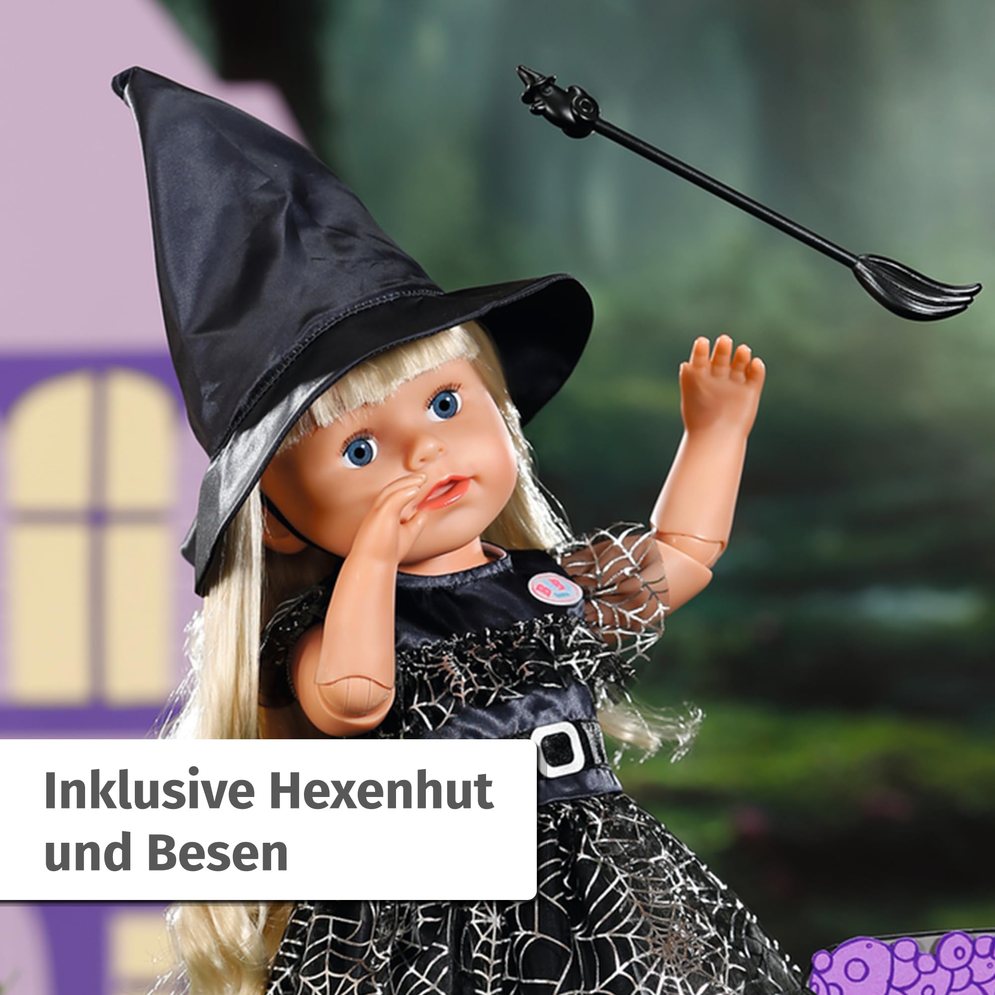 baby-born-hexenkleid-43-cm-mit-besen-und-hexenhut-836026 image 3