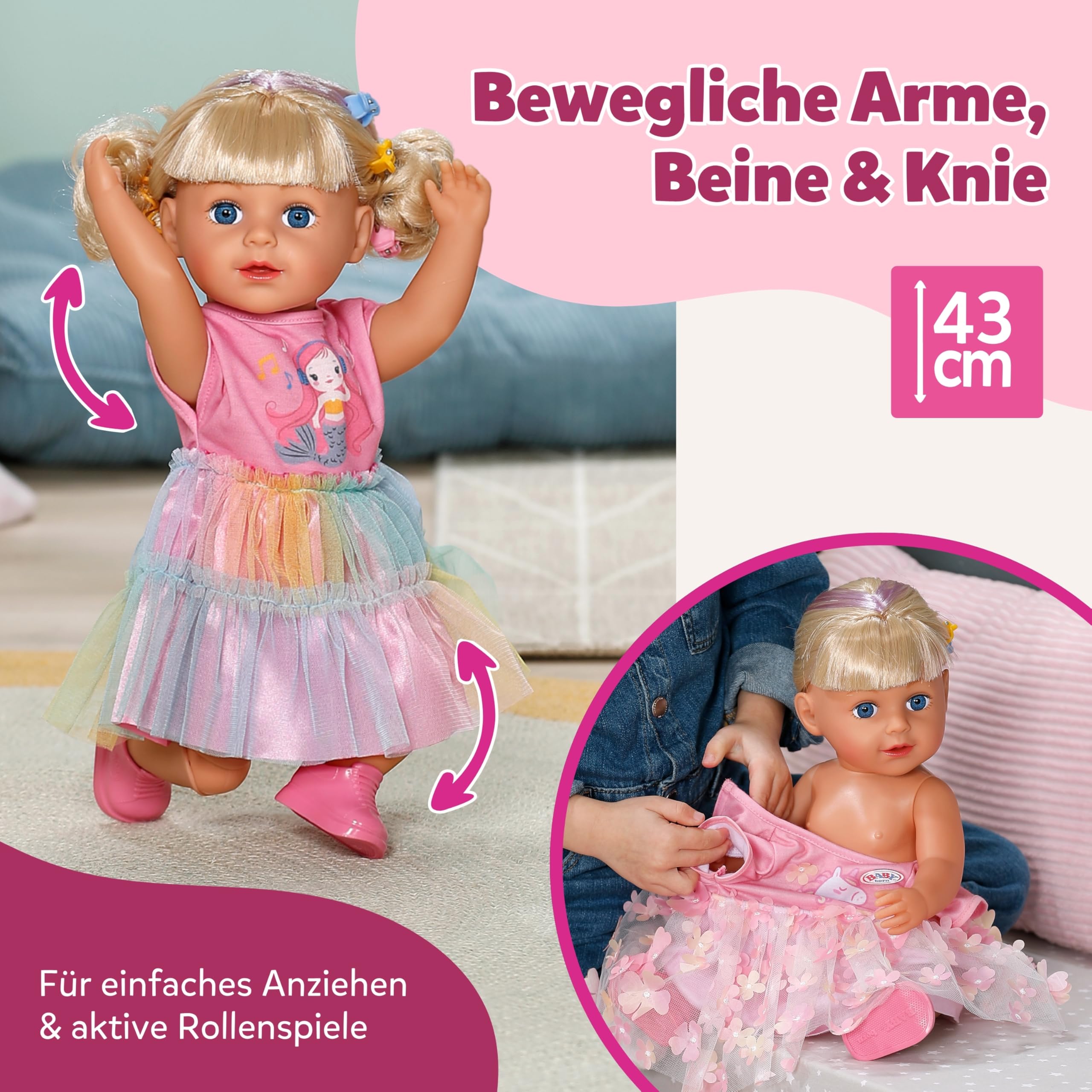 baby-born-carla-43cm-stylingpuppe-mit-langen-blonden-haaren image 6