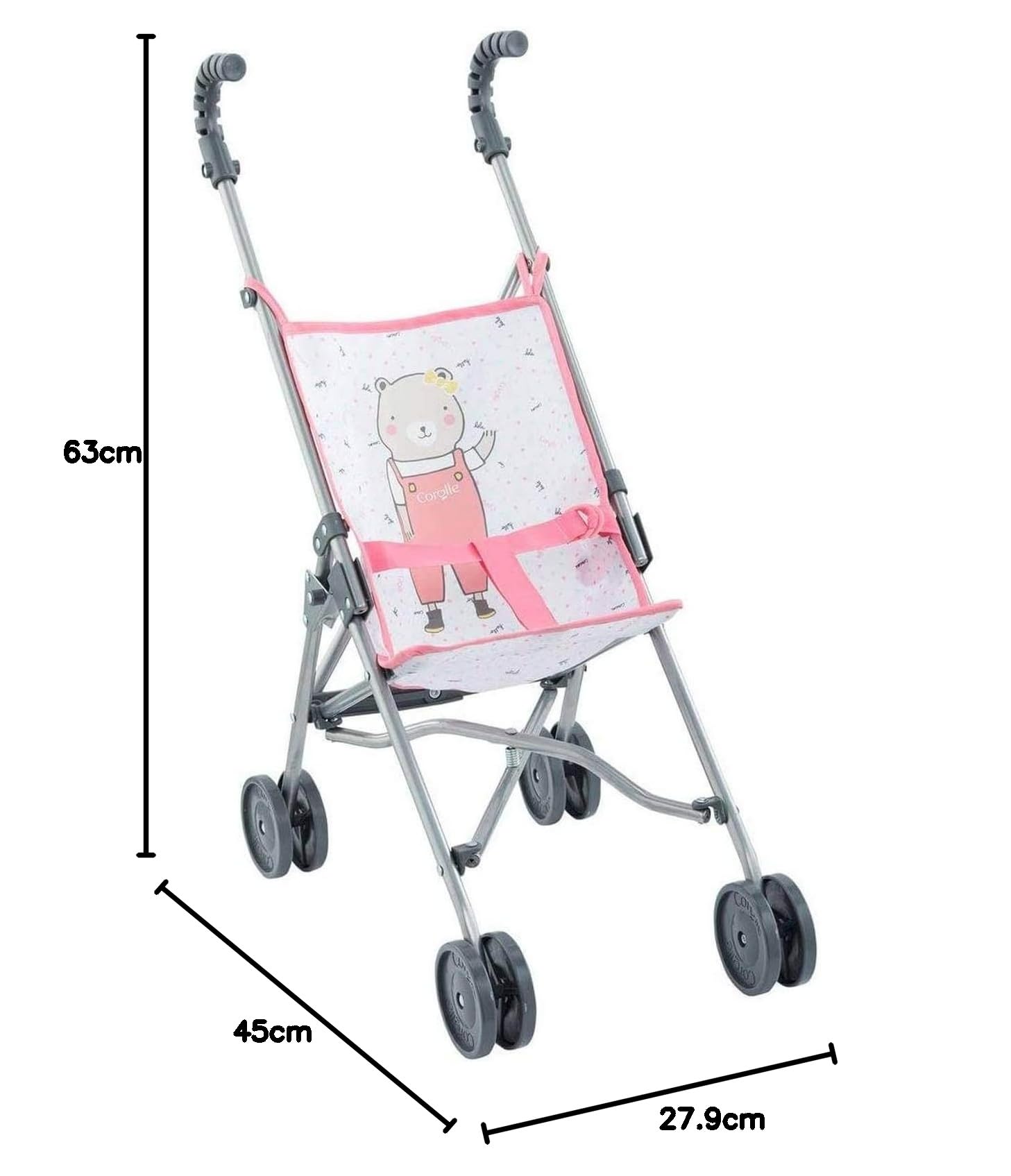 corolle-9000140720-mon-grand-poupon-puppenbuggy-pink-faltbarer-buggy-f-r-36-42-c image 6