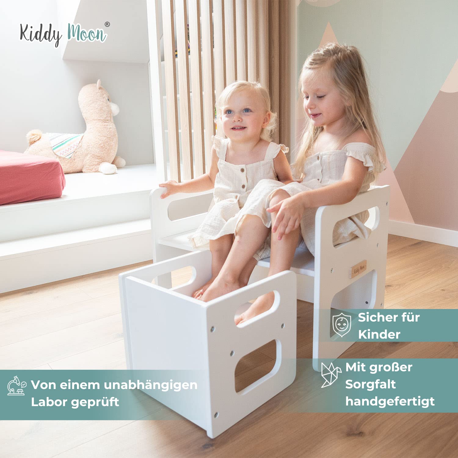 kiddymoon-kindertisch-mit-stuhl-wei-holz-61x44x44-cm image 4