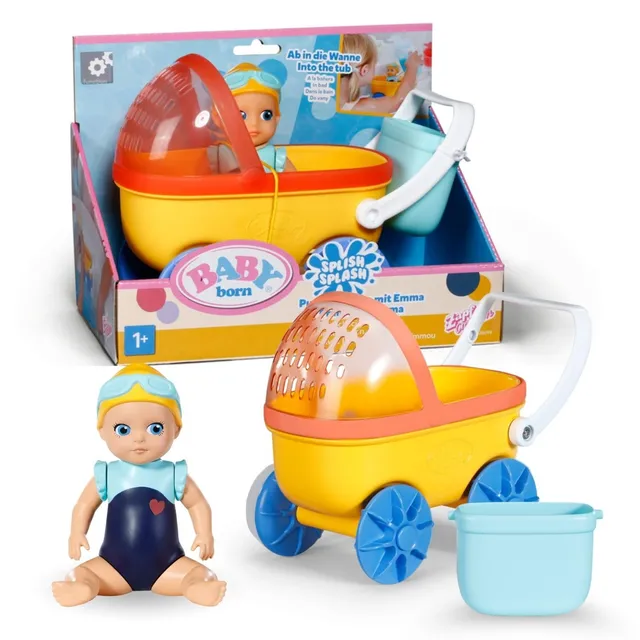 baby-born-my-first-splish-splash-kinderwagen-mit-emma-puppe-30cm image 1