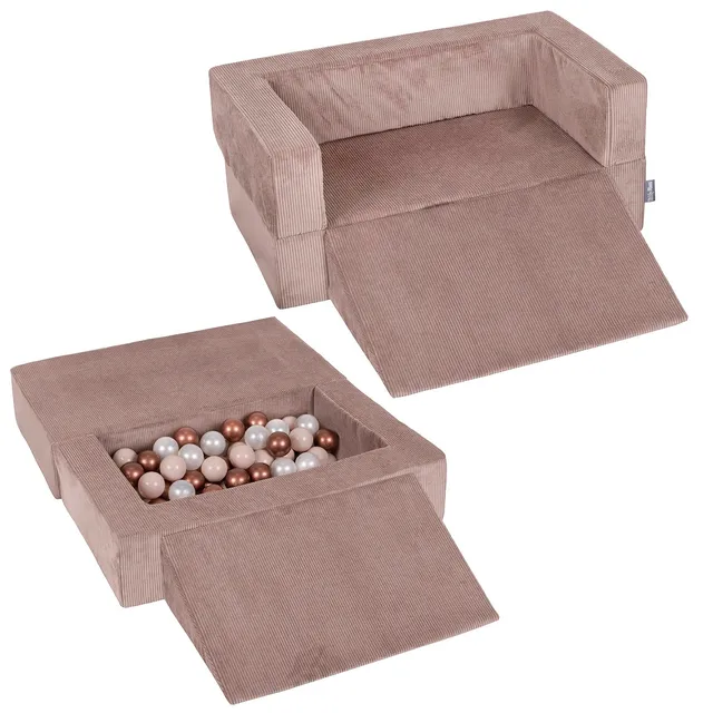 kiddymoon-kindersofa-modular-mit-keil-und-100-b-llen-7cm-gerippter-stoff image 1