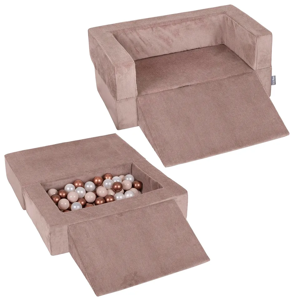 kiddymoon-kindersofa-modular-mit-keil-und-100-b-llen-7cm-gerippter-stoff image 1