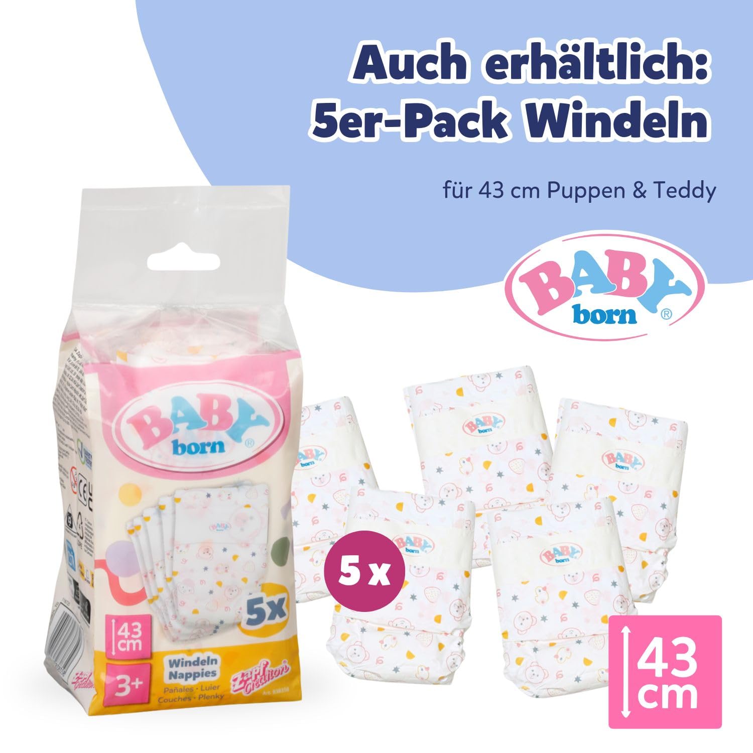 baby-born-wickeltasche-rosa-grau-puppenwickeltasche-mit-wickelunterlage-windel-u image 7
