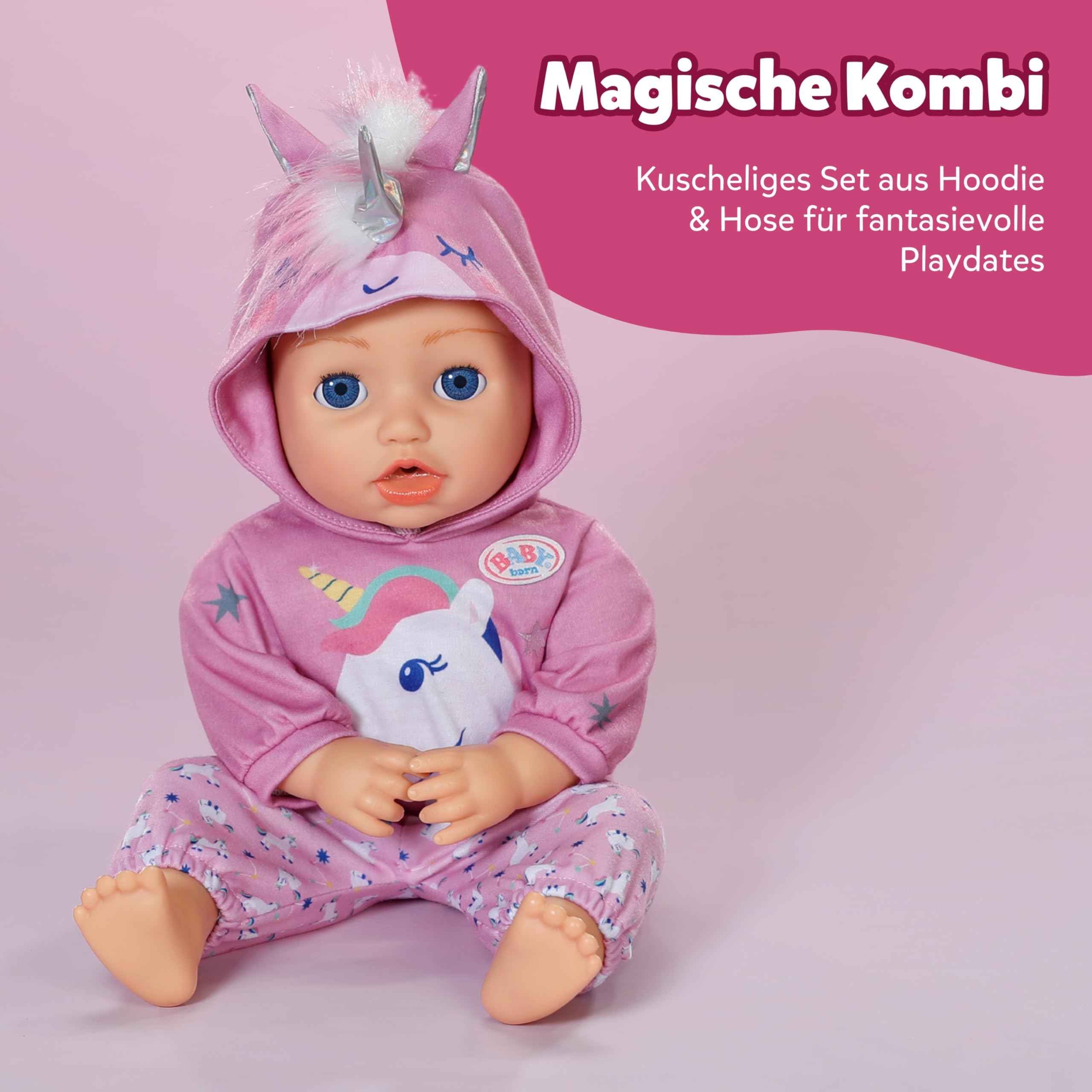 baby-born-einhorn-outfit-puppenkleidung-f-r-43-cm-puppen-mit-hoodie-und-hose image 3