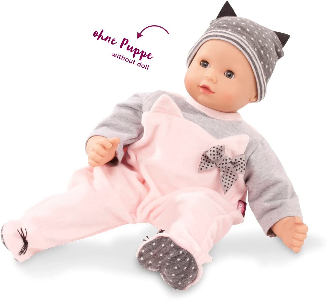 g-tz-kombi-cosy-cat-strampler-mit-m-tze-f-r-babypuppen-42-46-cm image 2
