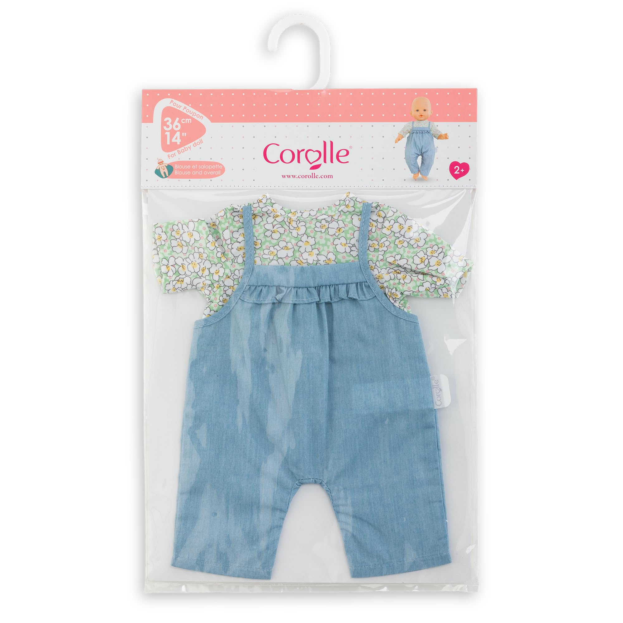 corolle-mon-grand-poupon-puppenkleidung-latzhose-und-bluse-f-r-36cm-babypuppen image 6