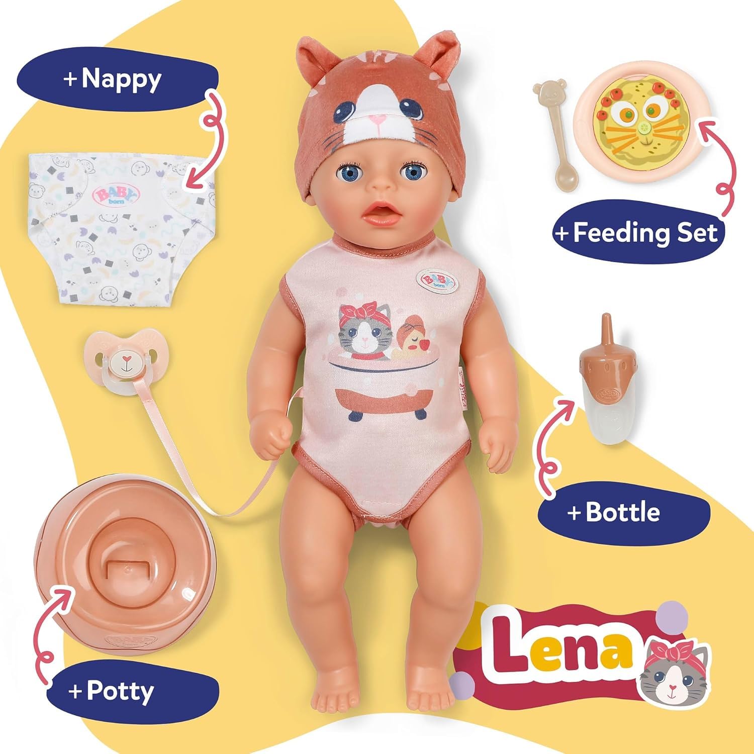baby-born-lena-katze-36-cm-funktionspuppe-mit-7-funktionen image 2