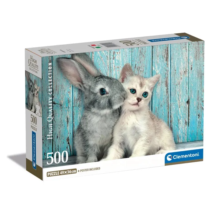 clementoni-cat-bunny-puzzle-500-teile-49-x-36-cm image 1