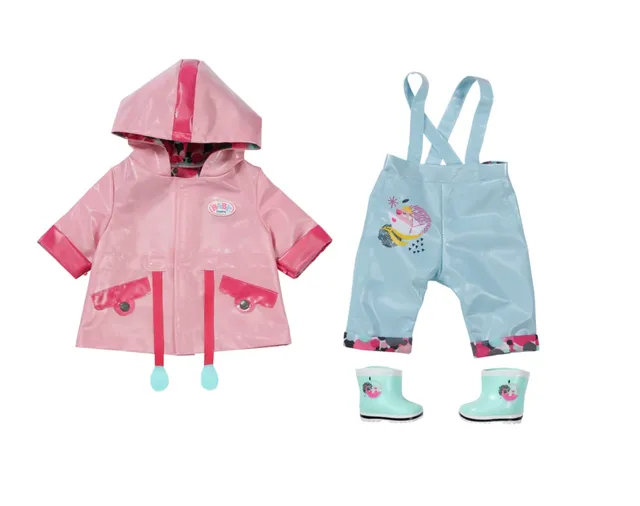 baby-born-deluxe-regen-set-43-cm-regenjacke-matschhose-gummistiefel image 1