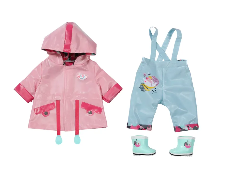 baby-born-deluxe-regen-set-43-cm-regenjacke-matschhose-gummistiefel image 1