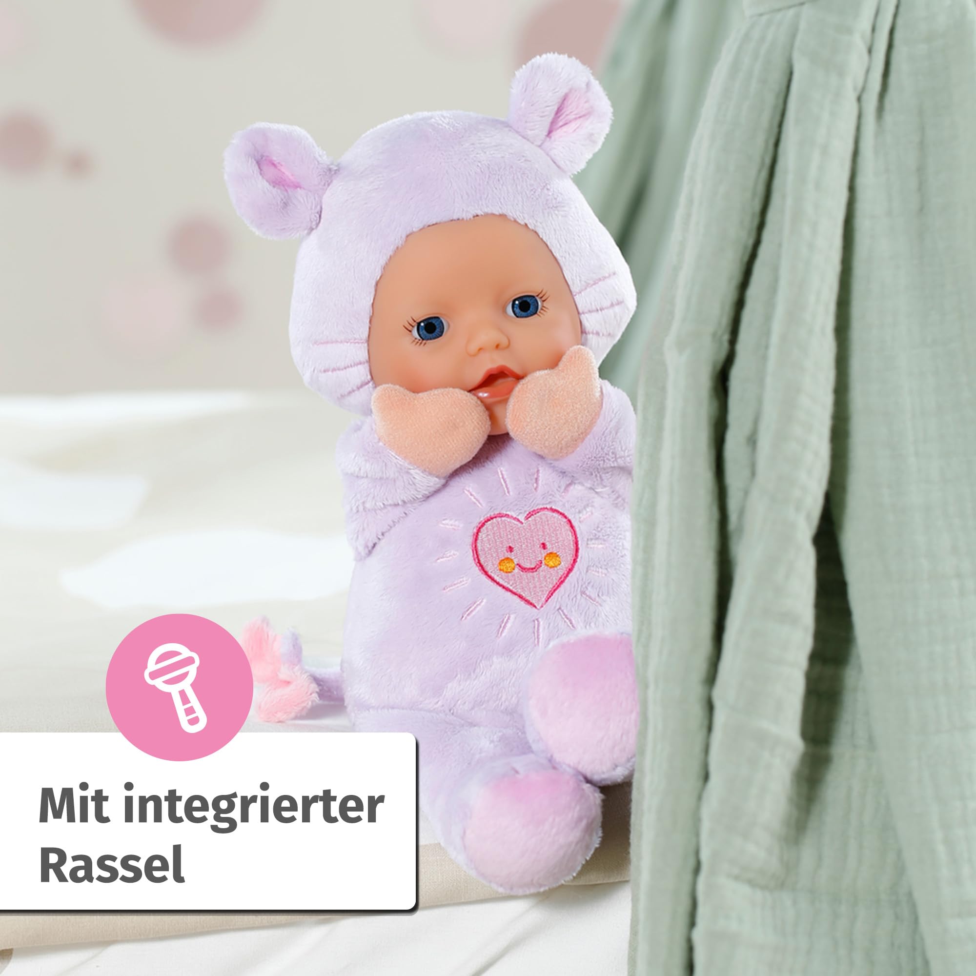 baby-born-for-babies-funny-maus-kuschelpuppe-26-cm-mit-fingertaschen image 3